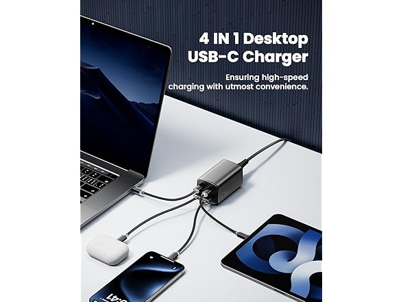 Essager 4-Ports 67W GaN USB-C Charging Station