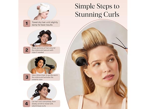 Kitsch Ceramic Thermal Hair Rollers for