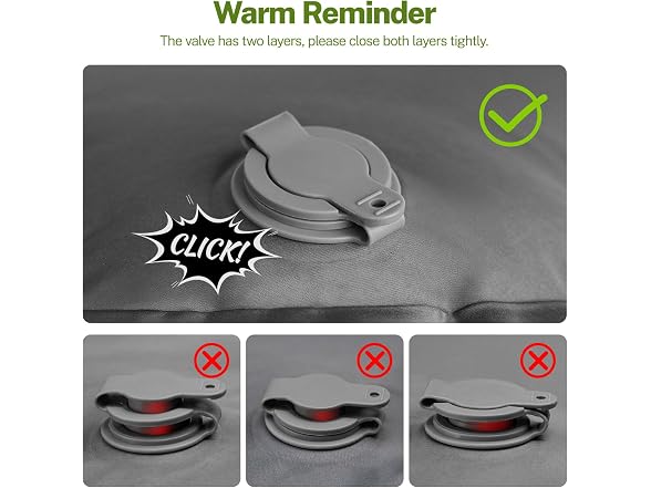 OGERY Double Sleeping Pad Foot Pump