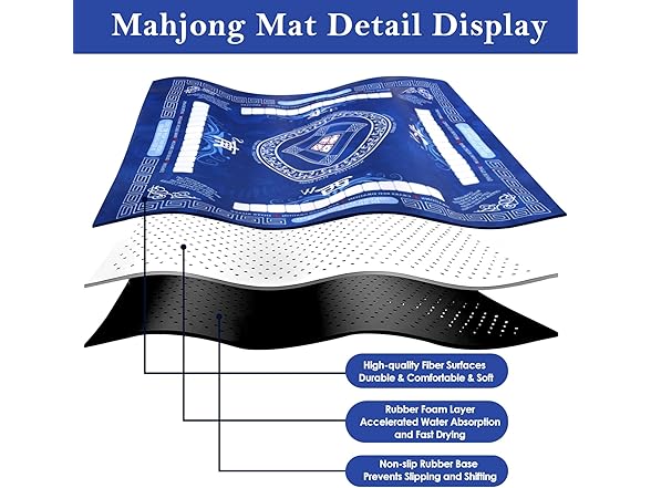 HYXFJITS Mahjong Mat for Table