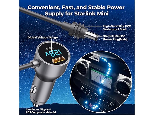 Starlink Mini Accessories Car Charger