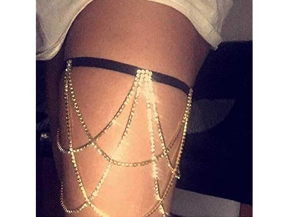 2 Pack Sparkly Thigh Chains for Women