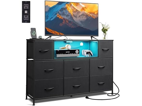 LED Dresser TV Stand for 55 Inch TV