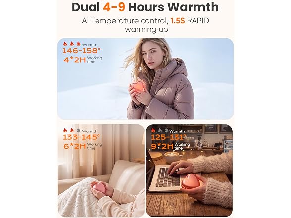 Korbot Hand Warmers Rechargeable