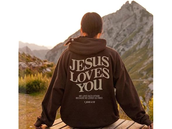 MARLLCO Jesus Loves You Hoodie Faith
