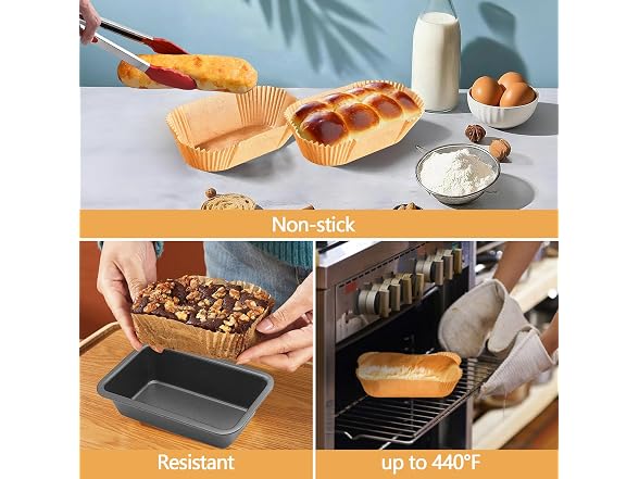 100 Pack 9x5 Inch Loaf Pan Liners