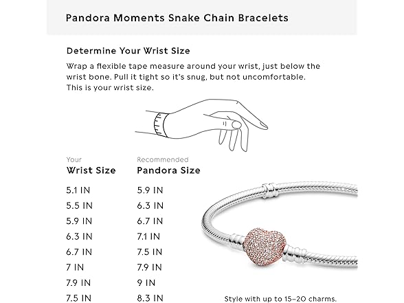 PANDORA Silver Bracelet w/Rose Pave Heart Clasp (Open Box)