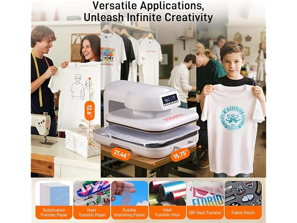 GOCHIFIX Heat Press Machine for T Shirts,