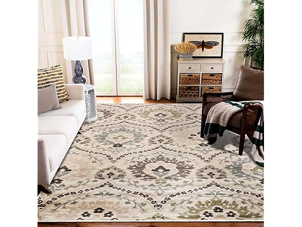 Superior Modern Oriental Floral Damask Rug