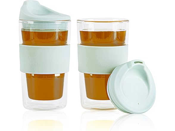 Restaurantware Glass Travel Mug 1 Count 12 Ounce 