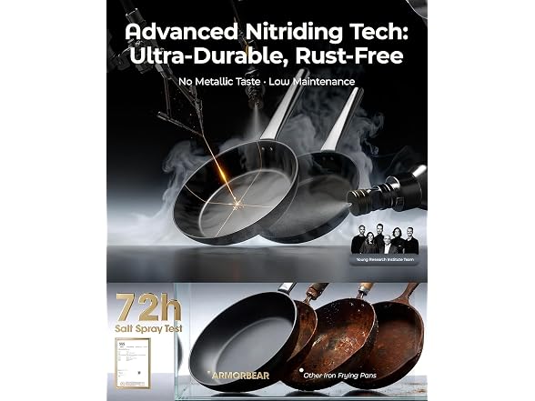 Armorbear 10" Carbon Steel Frying Pan
