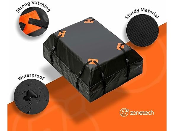 Zone Tech OR0005 Roof Top Waterproof Cargo Bag Black