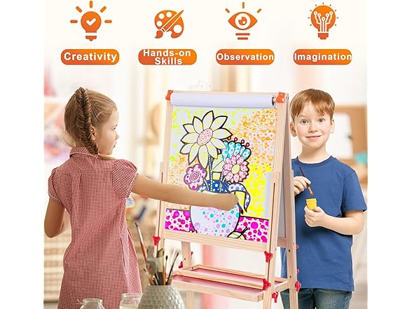 SketchNest Wooden Art Easel for Kids