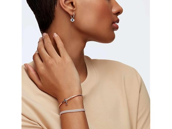 Swarovski Unisex Symbolic Evil Eye Hoop Earrings