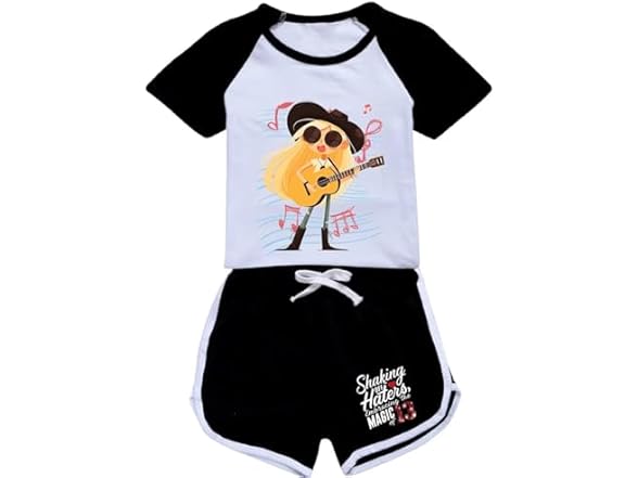 2 PC Girls Princess T-Shirt & Shorts