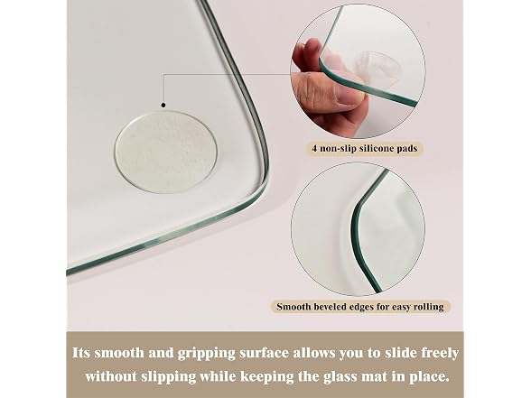 Koonmi Glass Chair Mat 40" x 60"