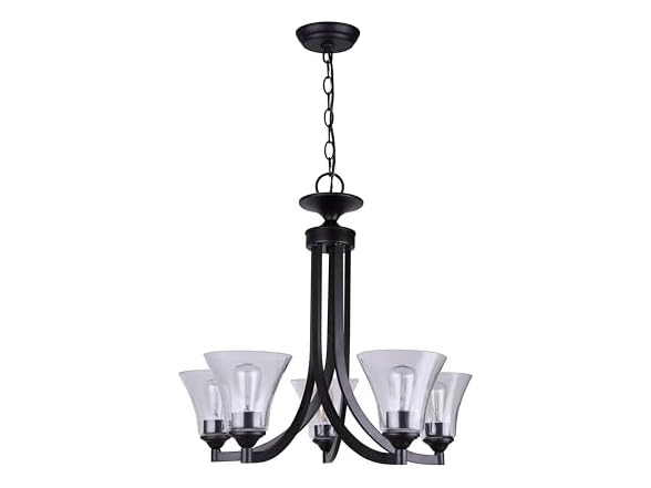 5 Light Chandelier 22"Wx21"H Clear