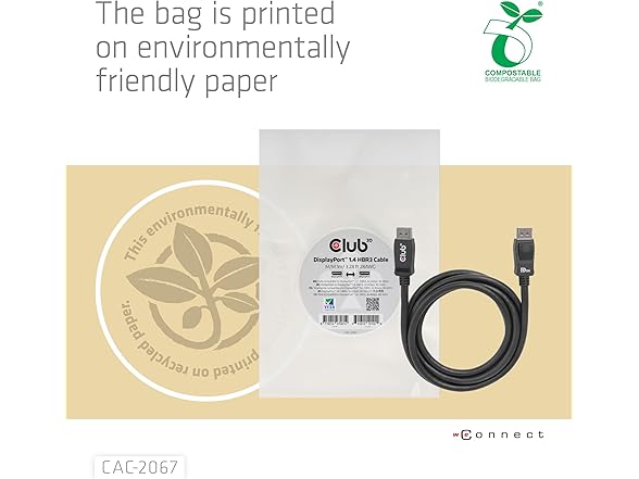 Club3D DisplayPort to DisplayPort 1m Cable