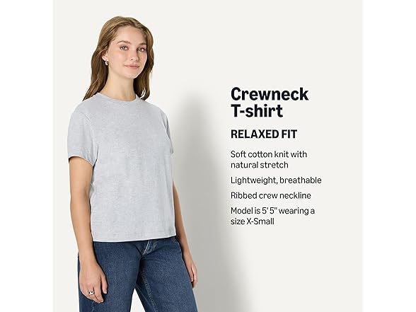 Women's Relaxed-Fit Cotton Crewneck T-Shirt