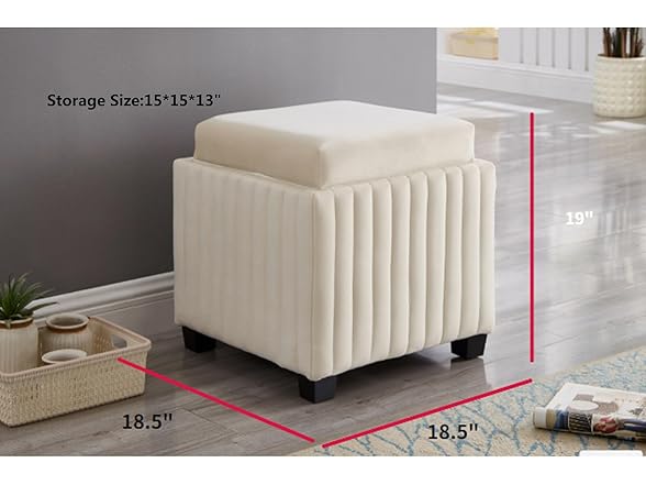 LKJYBG Storage Bench, One Size, Beige