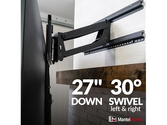 MantelMount Above Fireplace Pull Down TV Mount