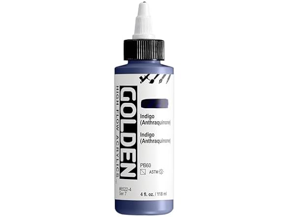 High Flow Acrylics by GOLDEN, Anthraquinone Blue, 4 fl. oz.