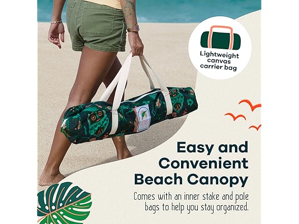 Beach Canopy Tent UPF50+ Jungala Print