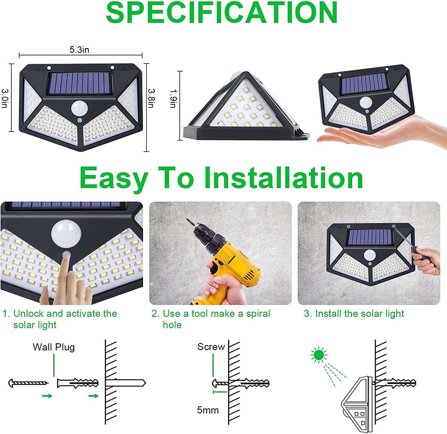 2 Pk Marquee Innovations Solar LED Outdoor Lights - Gallery 13
