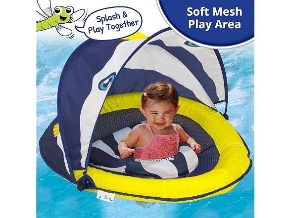 SwimSchool Deluxe Baby Float with Adj Canopy