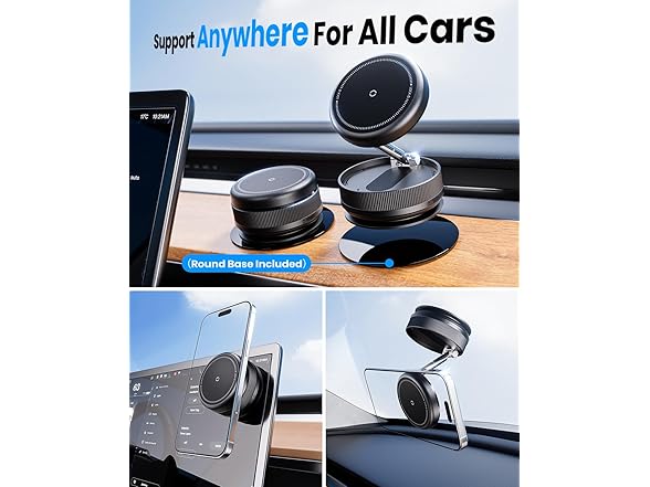 Vacuum Magnetic Car Phone Holder