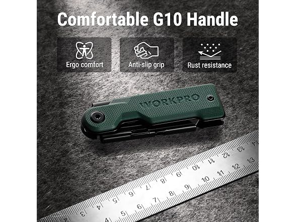 WORKPRO Folding Utility Knife Green