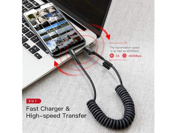 Baseus USB Type C Cable for Car, Galaxy