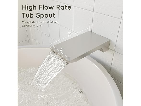 Gabrylly Shower System w/ Tub Spout, Wall Mounted