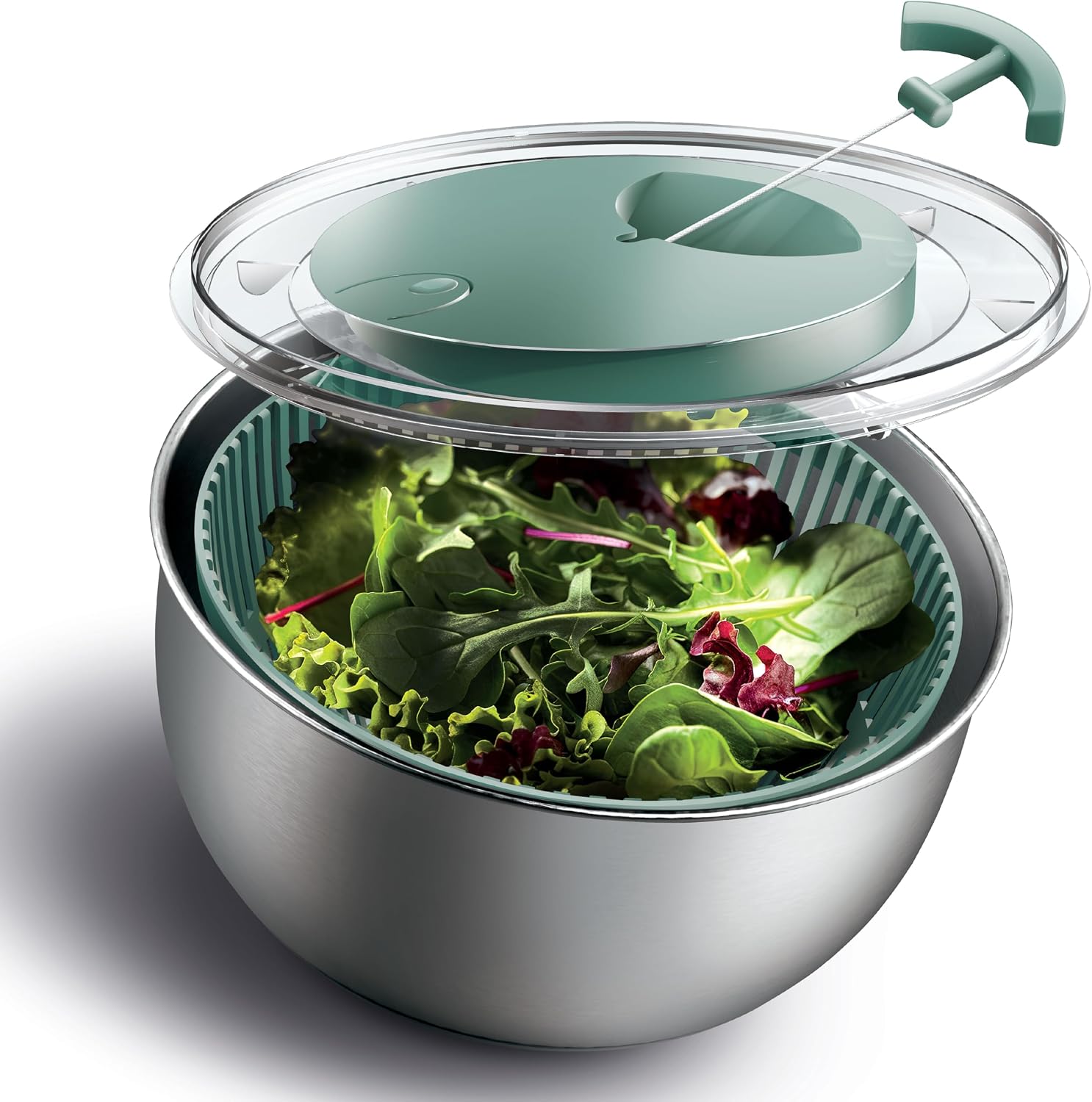 5 Qt. Stainless Steel Salad Spinner - Gallery 12