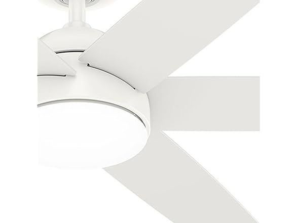 Hunter Fan 52 Inch White Indoor Ceiling Fan with Light and Remote