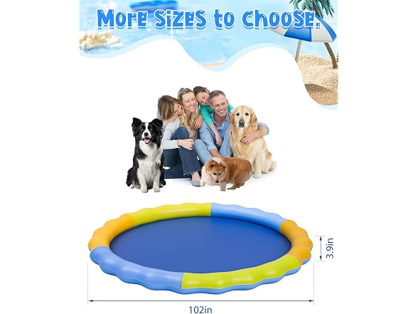 YSJILIDE Sprinkler Splash Play Mat