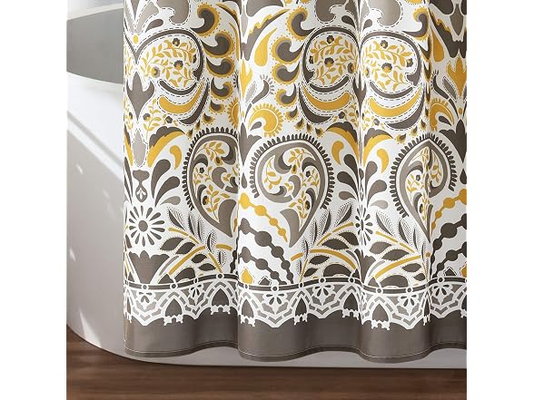 Lush Decor Clara Shower Curtain-Fabric Colorful Boho