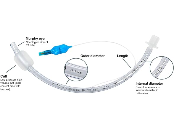 Caphstion Endotracheal Intubation Tubes with Cuff