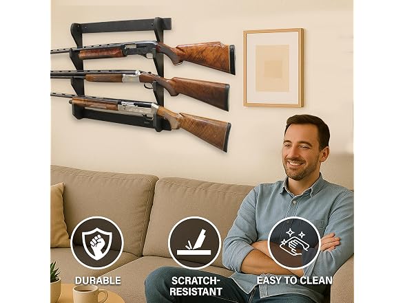 Rush Creek Creations | Wall-Mounted 3-Gun Storage Rack 