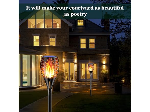 Martiount Balight Solar Torch Lights, 43in 96 LED 2Pk