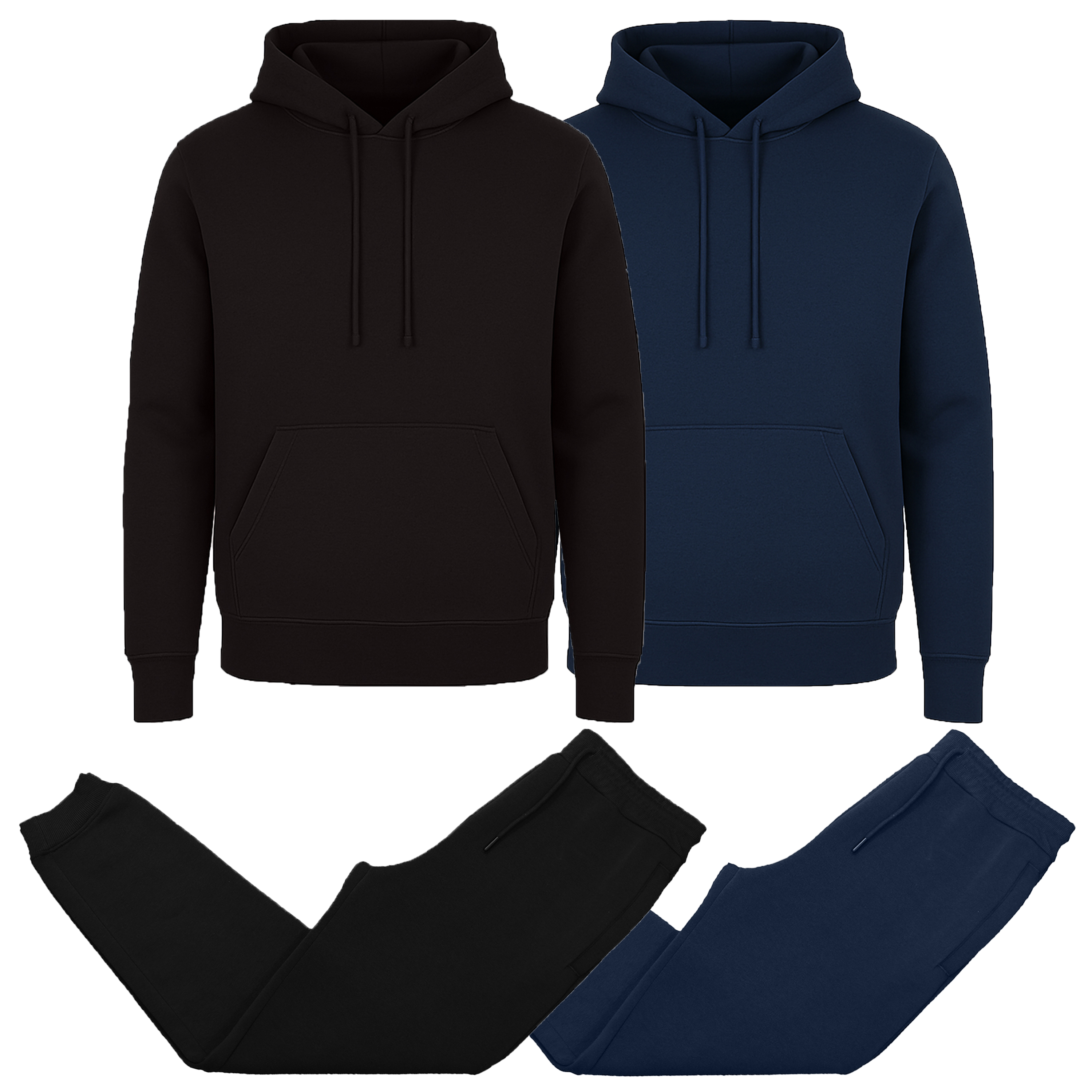 Mens Fleece-Lined Pullover Hoodie & Jogger Set - Gallery 29