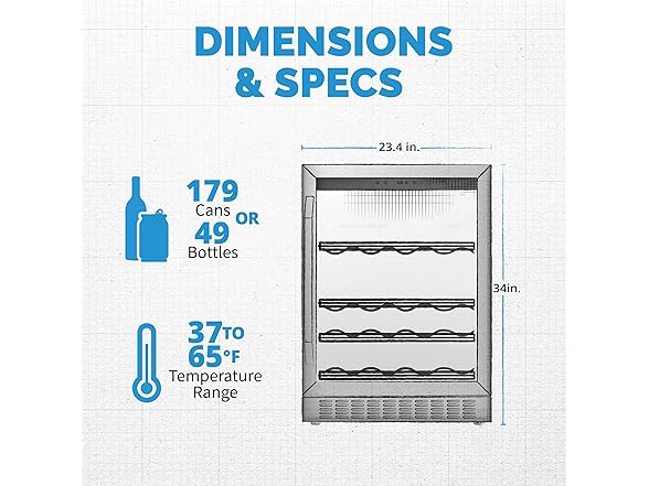 Newair Beverage Fridge - 162 Cans/54 Bottles