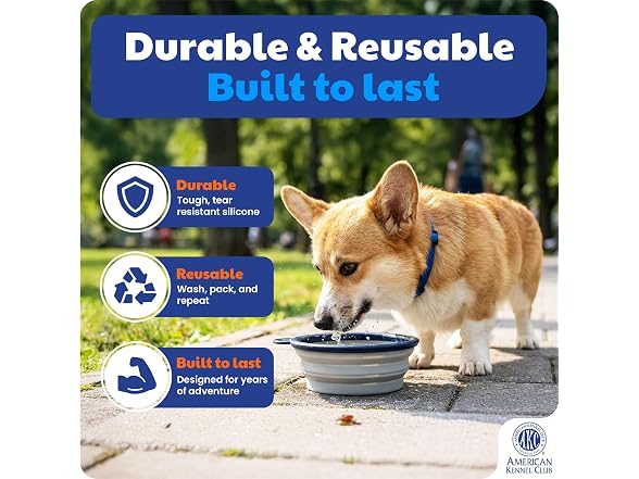 American Kennel Club 2-Pack Collapsible Travel Bowls