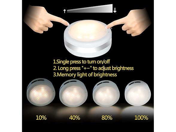 Starxing Silver Housing 6 Pack LED Puck Lights