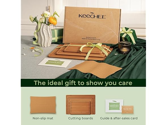 2Pcs Bamboo Cutting Board