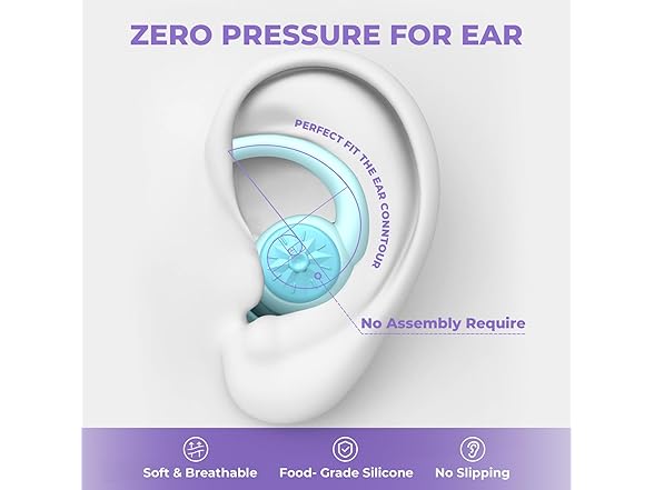 Roinoim Ear Plugs for Sleeping 2 Pairs