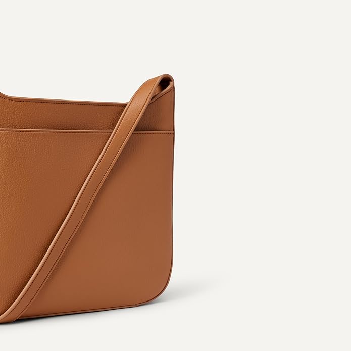 Amazon Essentials Women's Faux Leather Slim Crossbody Bag, Tan - Gallery 8