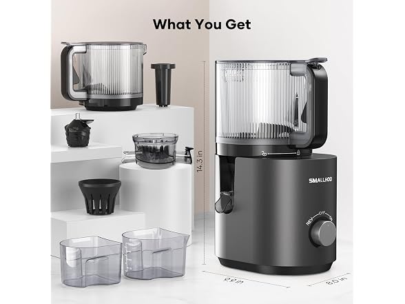 SMALLHOO 3-in-1 Cold Press Juicer 120oz