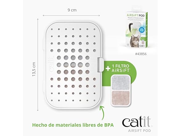 Catit Airsift Dual Action Air Purifier Pad 2PK