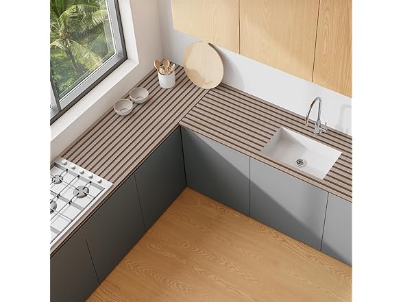 Wood Peel & Stick Wallpaper Wood Slats, 17.3"x118"